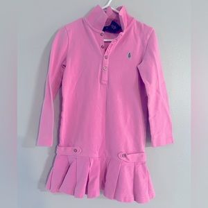 Pink Ralph Lauren Polo Dress with green pony size 4T